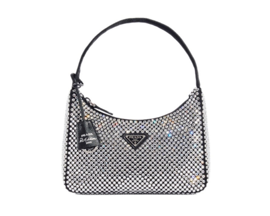 prada you crystal shoulder bag