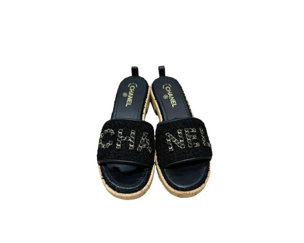 coco tweed sandals