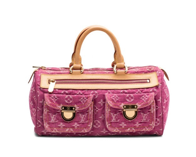 louis denim vintage bag