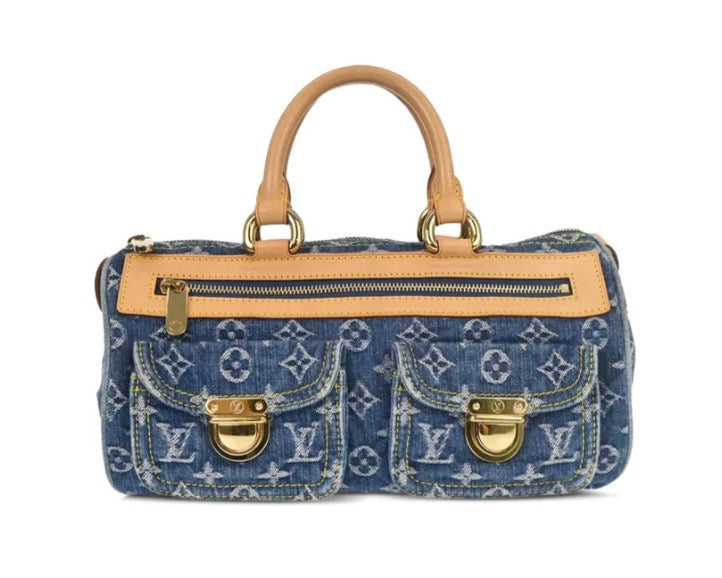 louis denim vintage bag