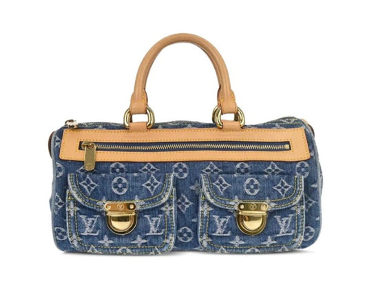 louis denim vintage bag